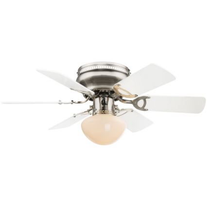 ZEVENTI - Потолочный вентилятор GALDANA 1xE27/60W/230V серый/белый