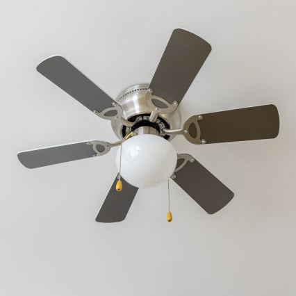 ZEVENTI - Потолочный вентилятор GALDANA 1xE27/60W/230V серый/белый