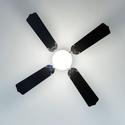 ZEVENTI - Потолочный вентилятор NAVAGIO 1xE27/60W/230V черный/белый