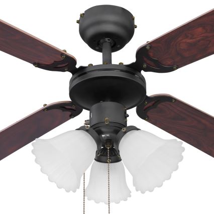 ZEVENTI - Потолочный вентилятор ZURRIOLA 3xE27/60W/230V