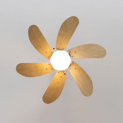 ZEVENTI - Стельовий вентилятор FAMARA 1xE14/60W/230V бежевий