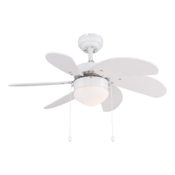 ZEVENTI - Стельовий вентилятор FAMARA 1xE14/60W/230V білий