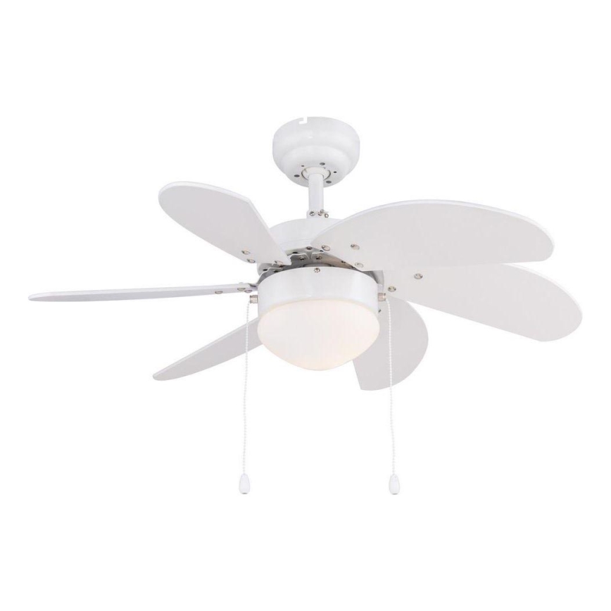 ZEVENTI - Стельовий вентилятор FAMARA 1xE14/60W/230V білий