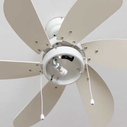 ZEVENTI - Стельовий вентилятор FAMARA 1xE14/60W/230V білий