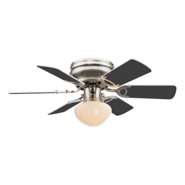 ZEVENTI - Стельовий вентилятор GALDANA 1xE27/60W/230V сірий/білий