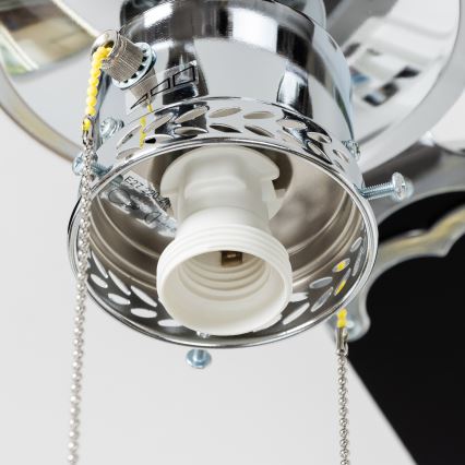 ZEVENTI - Стельовий вентилятор NAVAGIO 1xE27/60W/230V чорний/білий