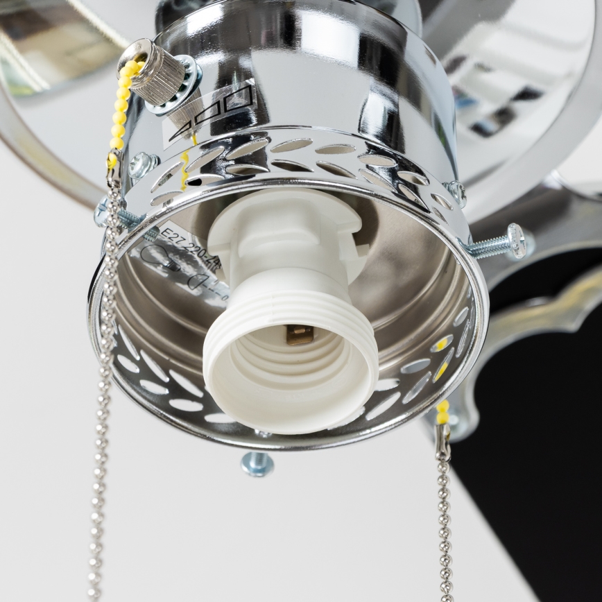 ZEVENTI - Стельовий вентилятор NAVAGIO 1xE27/60W/230V чорний/білий