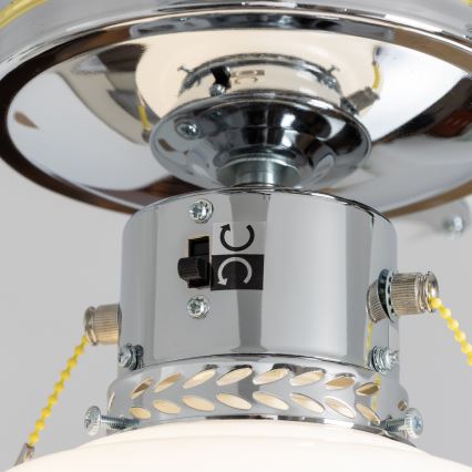 ZEVENTI - Стельовий вентилятор NAVAGIO 1xE27/60W/230V чорний/білий