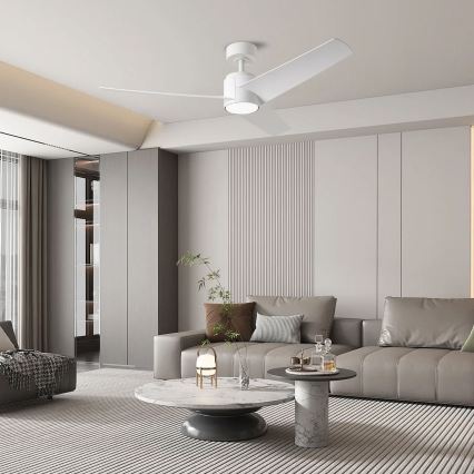 ZEVENTI - LED стельовий вентилятор ORVIETO LED/18W/230V 3000/4000/6000K Wi-Fi Tuya білий + пульт дистанційного керування
