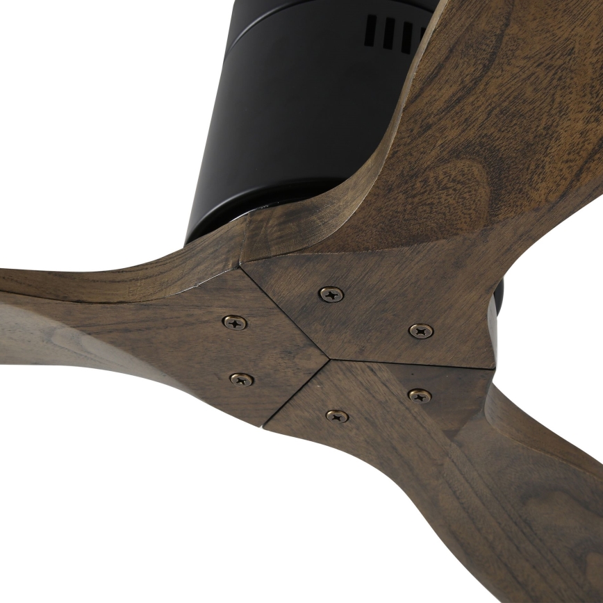 ZEVENTI - Стельовий вентилятор SPELLO Wi-Fi Tuya чорний/дуб + дистанційне керування