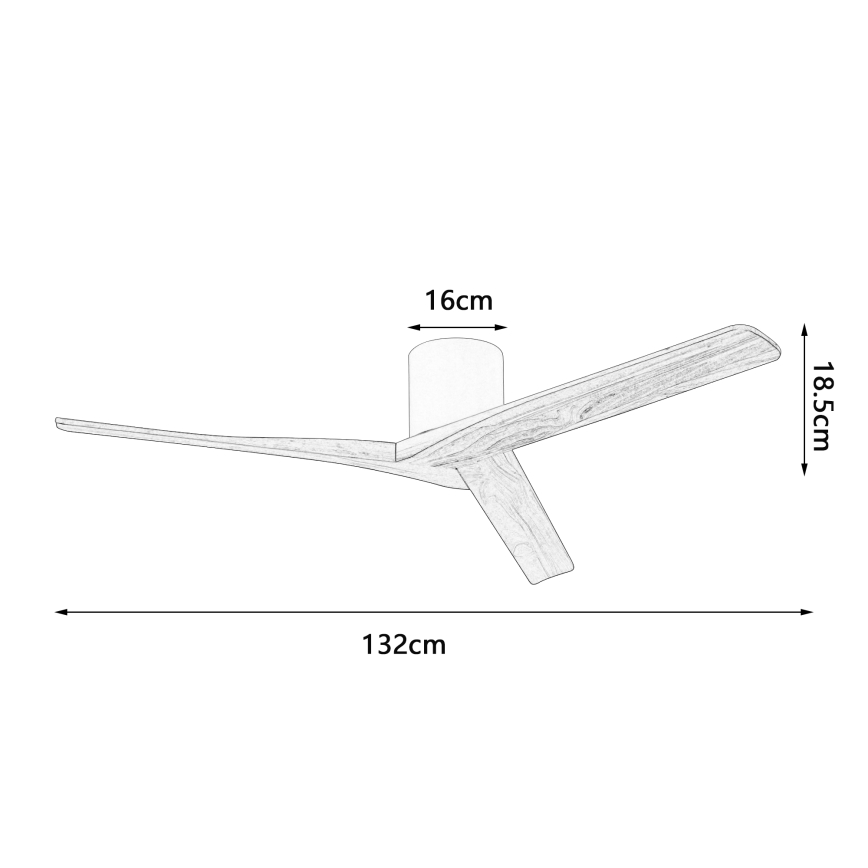 ZEVENTI - Стельовий вентилятор VELLON Wi‑Fi Tuya білий/павловнія + пульт дистанційного керування