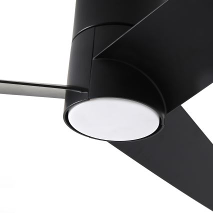 ZEVENTI - Светодиодный потолочный вентилятор BARROSA LED/18W/230V 3000/4000/6000K Wi-Fi Tuya черный + дистанционное управление