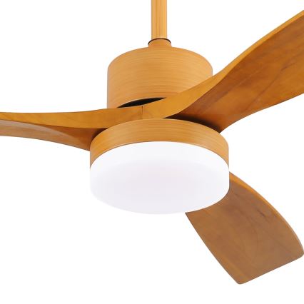 ZEVENTI - Светодиодный потолочный вентилятор MARE LED/24W/230V 3000-6000K Wi-Fi Tuya дуб + пульт дистанционного управления