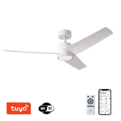 ZEVENTI - Светодиодный потолочный вентилятор с регулированием яркости ORVIETO LED/18W/230V 3000-6000K Wi-Fi Tuya белый + дистанционное управление