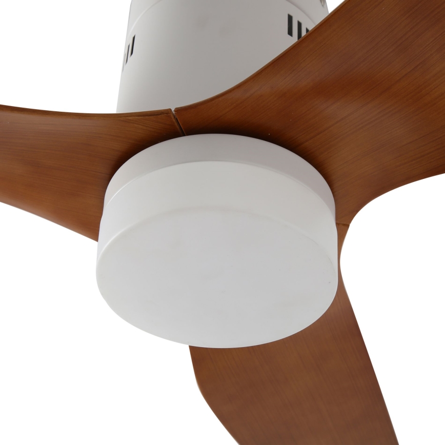 ZEVENTI - Светодиодный потолочный вентилятор PADUA LED/18W/230V 3000-6000K Wi-Fi Tuya белый/коричневый + дистанционное управление