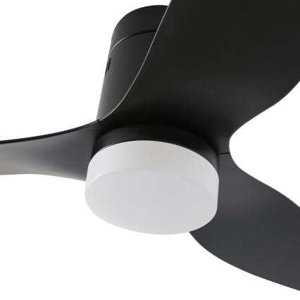 ZEVENTI - Светодиодный потолочный вентилятор с регулированием яркости PADUA LED/18W/230V 3000-6000K Wi-Fi Tuya черный + дистанционное управление