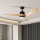 ZEVENTI - Светодиодный потолочный вентилятор с регулированием яркости NATURITO LED/18W/230V 3000-6000K Wi-Fi Tuya черный/дуб + дистанционное управление