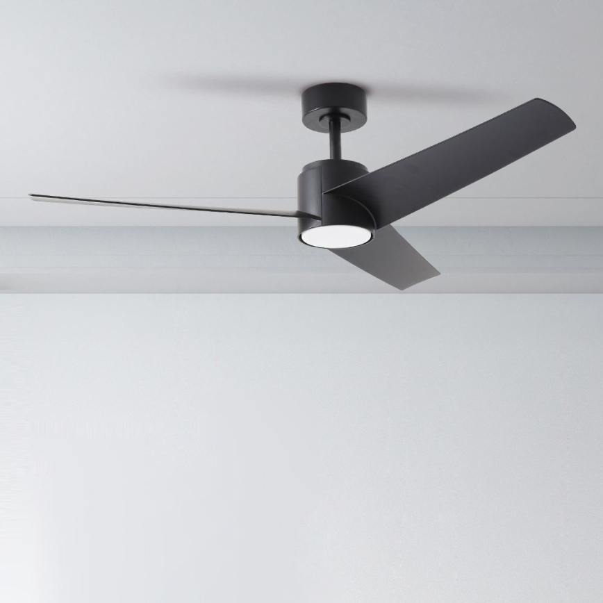 ZEVENTI - Светодиодный потолочный вентилятор с регулированием яркости ORVIETO LED/18W/230V 3000-6000K Wi-Fi Tuya черный + дистанционное управление