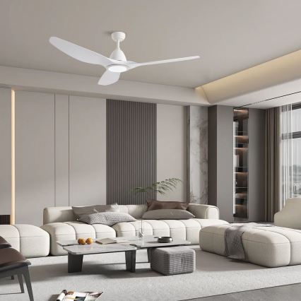 ZEVENTI - Светодиодный потолочный вентилятор URBINO LED/20W/230V 3000-6000K Wi-Fi Tuya белый + дистанционное управление