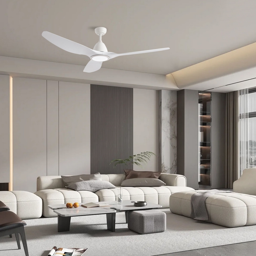ZEVENTI - Светодиодный потолочный вентилятор URBINO LED/20W/230V 3000-6000K Wi-Fi Tuya белый + дистанционное управление