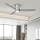 ZEVENTI - Світлодіодний стельовий вентилятор BARROSA LED/18W/230V 3000/4000/6000K Wi-Fi Tuya матовий хром + пульт дистанційного керування