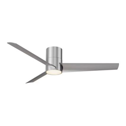ZEVENTI - Світлодіодний стельовий вентилятор BARROSA LED/18W/230V 3000/4000/6000K Wi-Fi Tuya матовий хром + пульт дистанційного керування