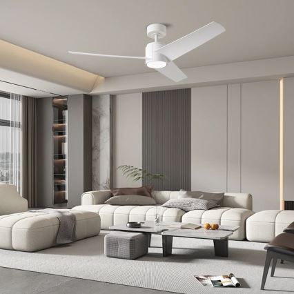 ZEVENTI - Світлодіодний стельовий вентилятор ORVIETO LED/18W/230V 3000-6000K Wi-Fi Tuya білий + дистанційне керування