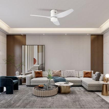 ZEVENTI - Світлодіодний стельовий вентилятор PADUA LED/18W/230V 3000-6000K Wi-Fi Tuya білий + дистанційне керування