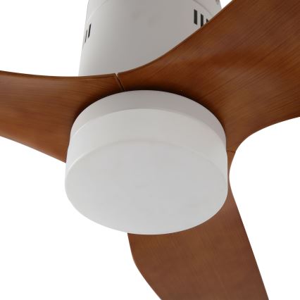 ZEVENTI - Світлодіодний стельовий вентилятор з регулюванням яскравості PADUA LED/18W/230V 3000-6000K Wi-Fi Tuya білий/коричневий + пульт дистанційного керування