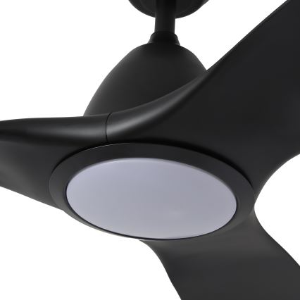 ZEVENTI - Світлодіодний стельовий вентилятор з регулюванням яскравості URBINO LED/20W/230V 3000-6000K Wi-Fi Tuya чорний + пульт дистанційного керування