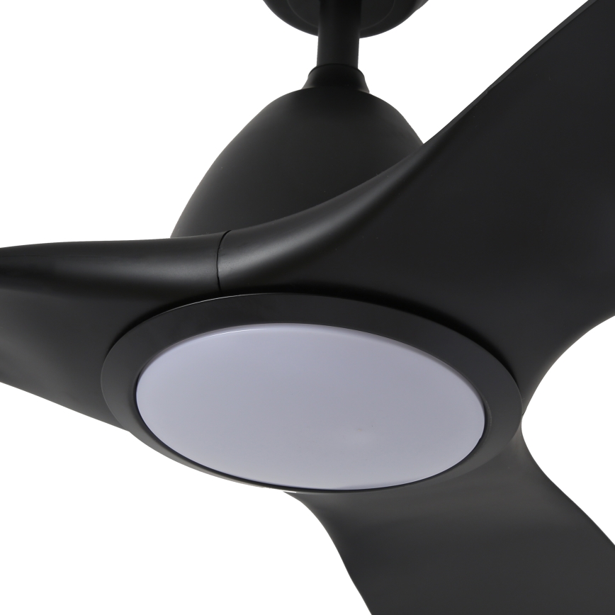 ZEVENTI - Світлодіодний стельовий вентилятор з регулюванням яскравості URBINO LED/20W/230V 3000-6000K Wi-Fi Tuya чорний + пульт дистанційного керування