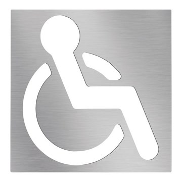 Знак для инвалидов 12x12 см нержавеющая сталь/серебристая