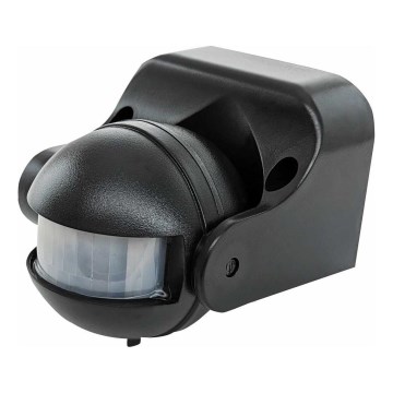Зовнішній датчик руху PIR, 1200 Вт/230 В, IP44, чорний