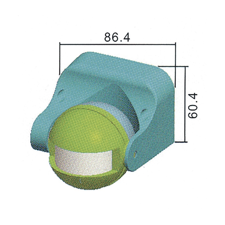Зовнішній датчик руху PIR B 180° 1200W/230V IP44 чорний