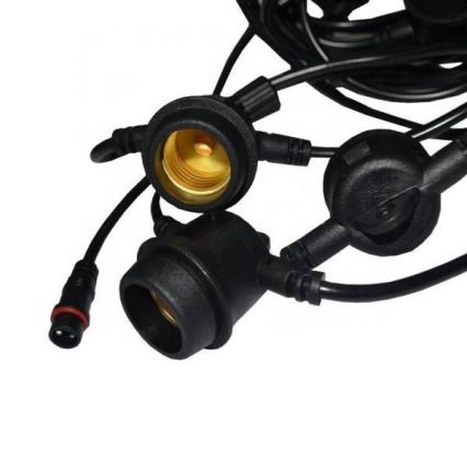 Зовнішній декоративний ланцюг MIMOSA 15xE27/1,3W/230V IP44 15м