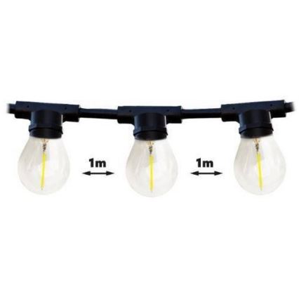 Зовнішній декоративний ланцюг MIMOSA 15xE27/1,3W/230V IP44 15м