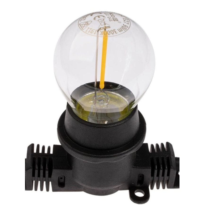 Зовнішній декоративний ланцюг MIMOSA 20xE27/1,3W/230V IP44 10м