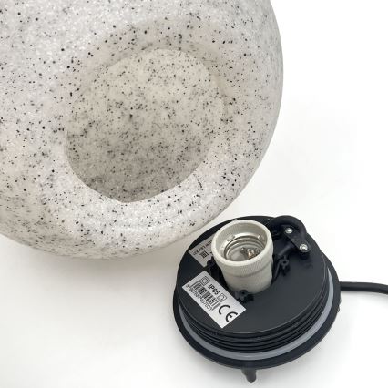 Зовнішній декоративний світильник LUMISTONE 1xE27/15W/230V IP65, діаметр 25 см