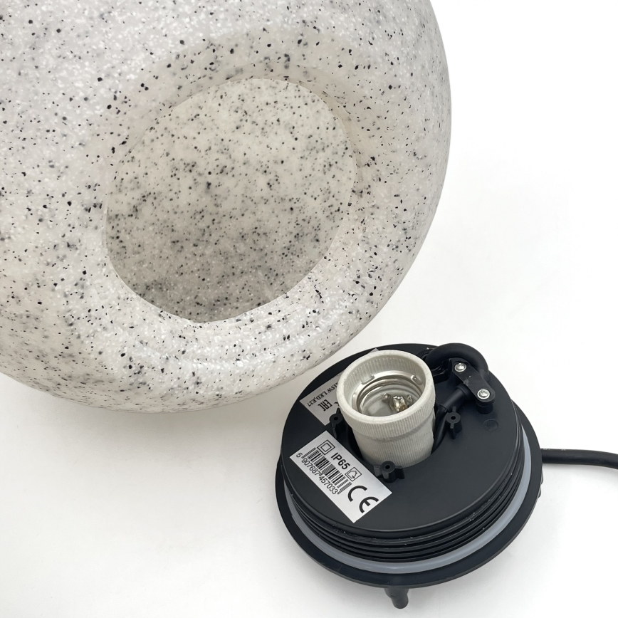 Зовнішній декоративний світильник LUMISTONE 1xE27/15W/230V IP65, діаметр 25 см