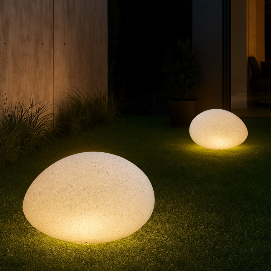 Зовнішній декоративний світильник LUMISTONE 1xE27/15W/230V IP65 діаметр 38 см