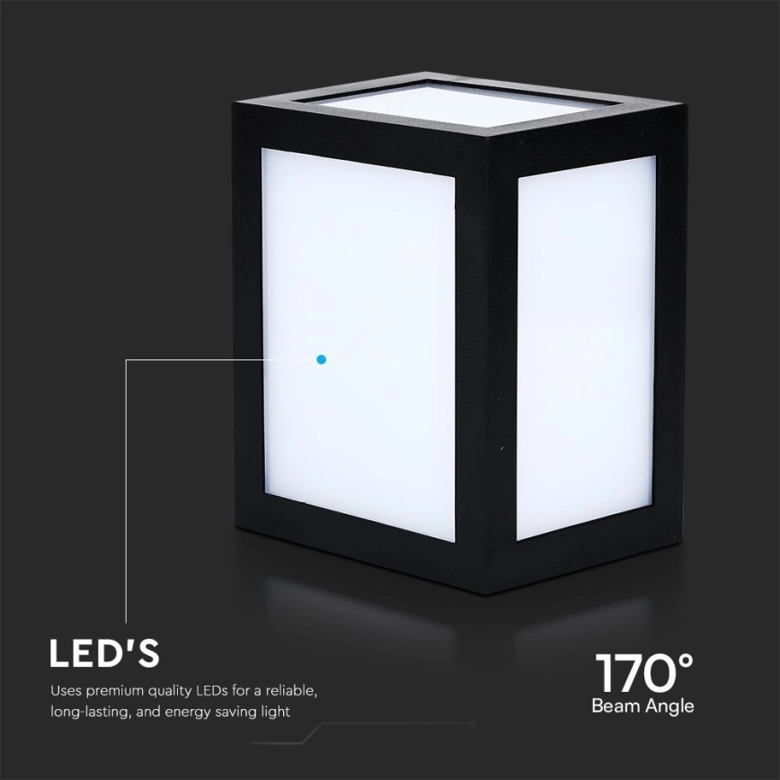 Зовнішній настінний LED-світильник LED/12W/230V 3000K IP65 чорний