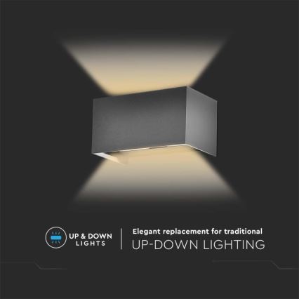 Зовнішній настінний LED-світильник LED/24W/230V 3000K IP65 антрацит