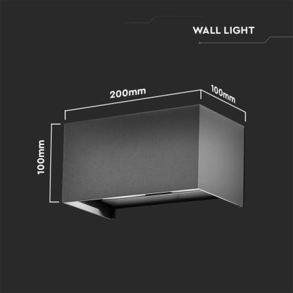 Зовнішній настінний LED-світильник LED/24W/230V 3000K IP65 антрацит
