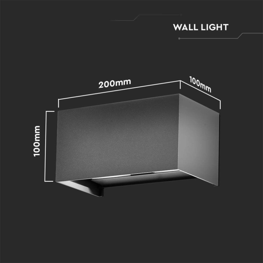 Зовнішній настінний LED-світильник LED/24W/230V 3000K IP65 антрацит