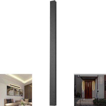 Зовнішній настінний світильник LED/23W/230V 3000K IP65 141 cm чорний
