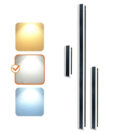 Зовнішній настінний світильник LED MIRANA S, 8 Вт, 230 В, 4000 К, IP44, 30 см, чорний