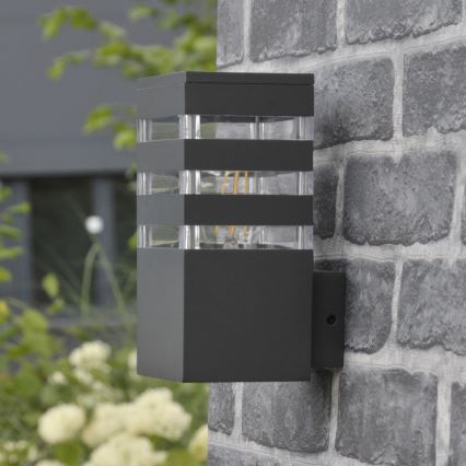 LED RGBW затемнюваний зовнішній настінний світильник TEKSAS 1xE27/12W/230V 2700-6500K Wi-Fi IP44 антрацит