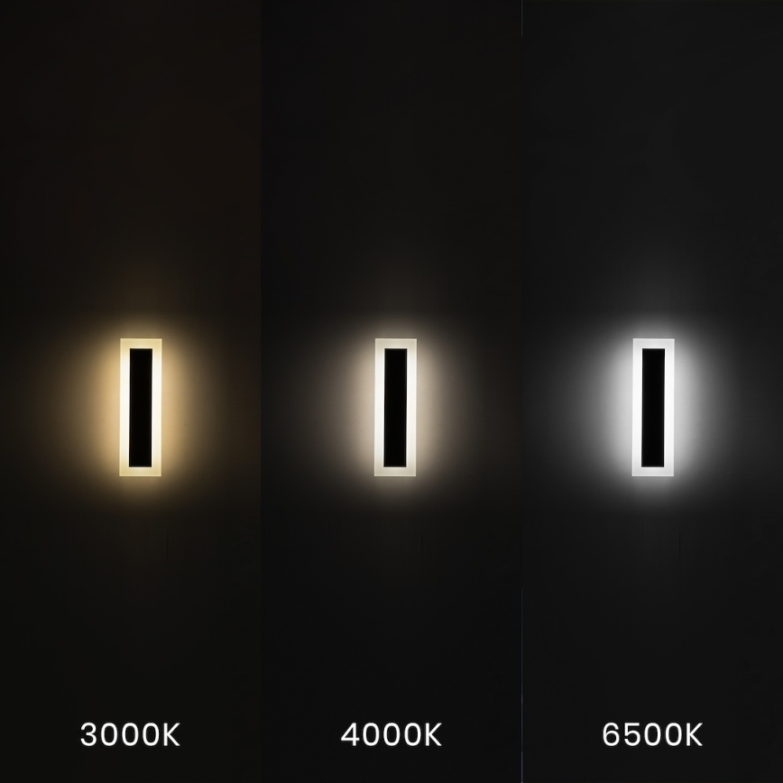 Зовнішній настінний світильник LED WOW LED/10W/230V 3000/4000/6500K 30 cm IP54 чорний