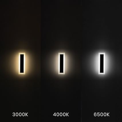 Зовнішній настінний світильник LED WOW LED/10W/230V 3000/4000/6500K 30 cm IP54 чорний