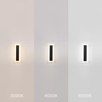Зовнішній настінний світильник LED WOW LED/10W/230V 3000/4000/6500K 30 cm IP54 чорний